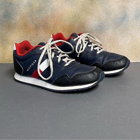 Tommy Hilfiger Jax Jogger 3.0 Navy Blue Kids Sneakers Size 2 - Picture 3 of 16